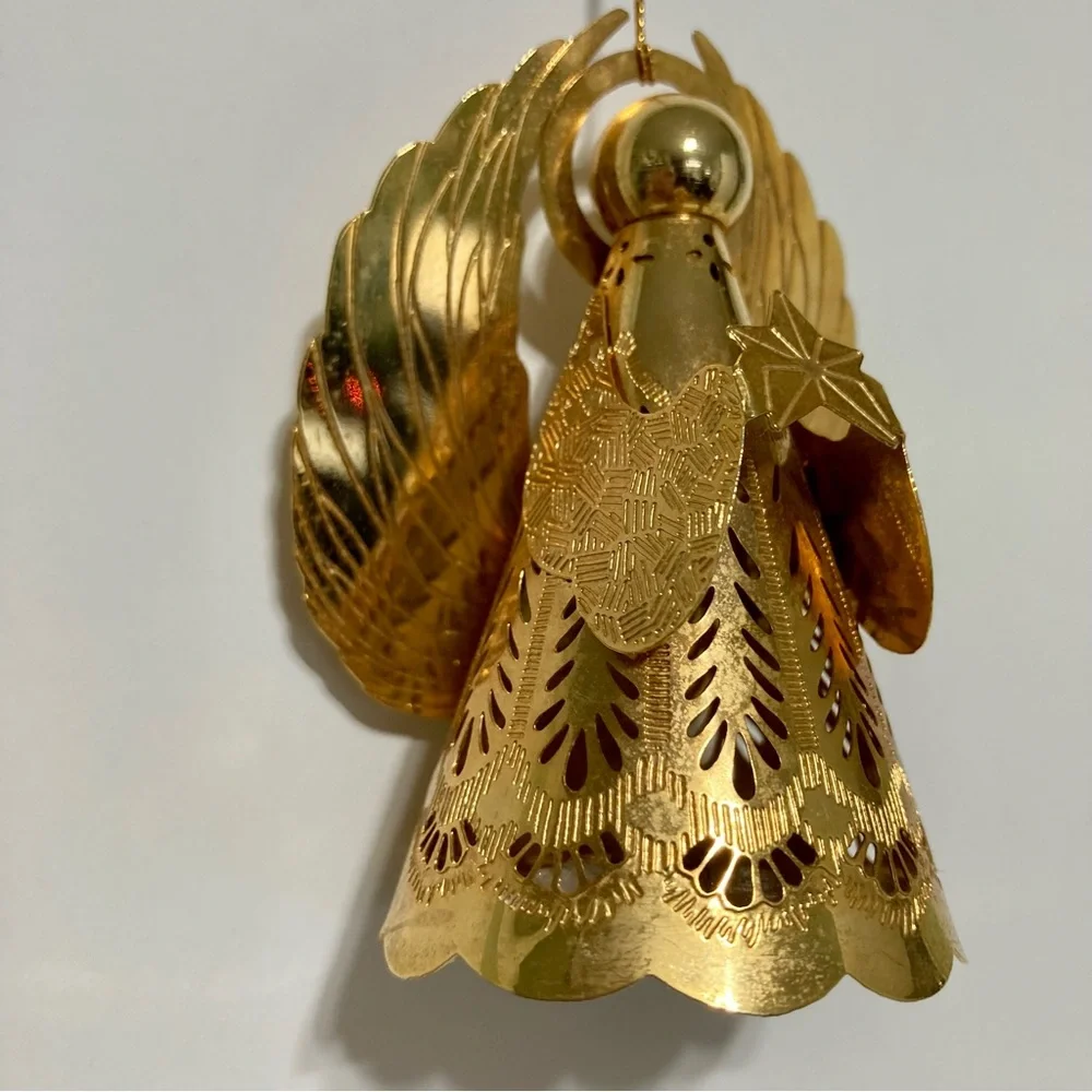 Hallmark Keepsake 1988 Miniature Ornament “Heavenly Glow” Etch Brass 3